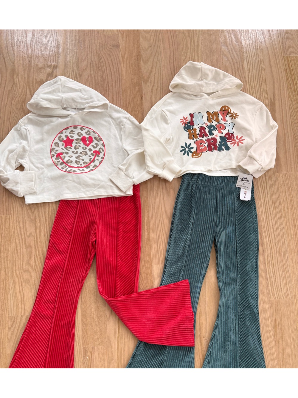 Girls tween diva cropped hoodie Sets -size 7